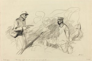 Poilu erkennt deutschen Soldaten an, wahrscheinlich 1918
