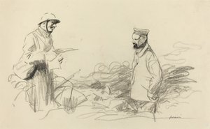 Poilu erkennt deutschen Soldaten an, wahrscheinlich 1918
