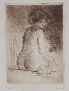 Sitzende nackte Frau von hinten von Jean Louis Forain