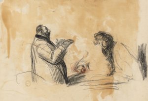 Skizze für Im Krankenhaus (verso) von Jean Louis Forain