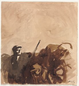 Soldat in einem Graben (recto)