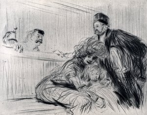 Der Anwalt spricht mit dem Angeklagten, 1925 von Jean Louis Forain