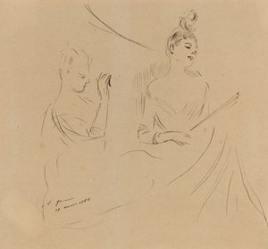 Zwei Damen in einer Loge von Jean Louis Forain