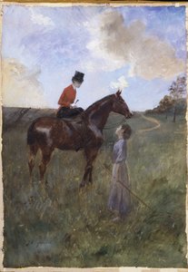 Frau zu Pferd und Schäferin von Jean Louis Forain