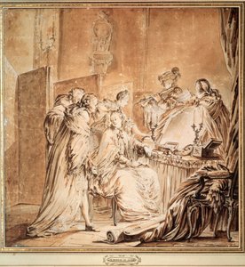 Vor dem Kostümball, 1762 von Jean Michel the Younger Moreau