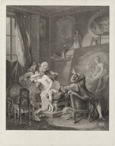 Le modèle honnête von Jean Michel Moreau and Jean Baptiste Blaise Simonet after Pierre Antoine Baudouin