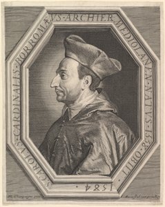 Heiliger Karl Borromäus, Kardinal und Erzbischof von Mailand von Jean Morin