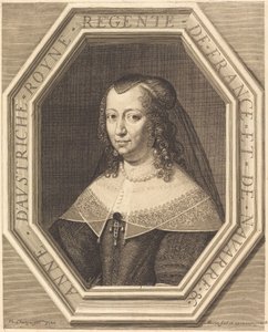 Anna von Österreich von Jean Morin after Philippe de Champaigne