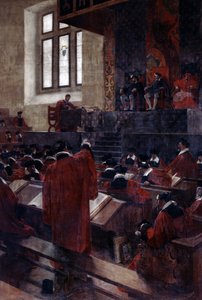 Anne du Bourg und Heinrich II im Pariser Parlament, 10. Juni 1559