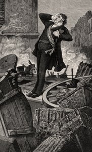 Tod von Baudin - Illustration aus Histoire d’un crime, 19. Jahrhundert von Jean Paul Laurens