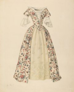Kleid mit gestepptem Unterrock