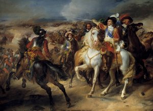 Dreißigjähriger Krieg (1618-1648): Louis II. von Bourbon, Prinz von Condé (Grand Condé) (1621-1686) in der Schlacht bei Lens, 20. August 1648 von Jean Pierre Franque