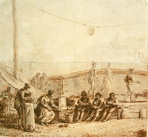 Der Kaffeverkäufer auf der Pont-Neuf, 1819