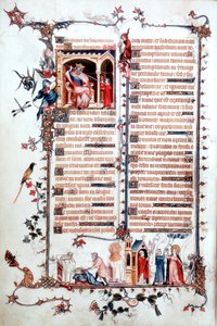 Seite aus dem Belleville Brevier 1323-1326 von Jean Pucelle