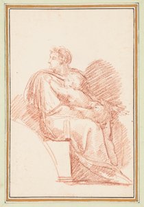 Josiah mit Jechoniah in seinen Armen, Vorfahren Christi von der Sixtinischen Kapelle von Michelangelo