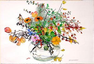 Fülle des Herbstes in Glasschale von Jean Swan Gordon