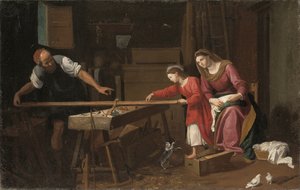 Die Heilige Familie in der Werkstatt des Zimmermanns