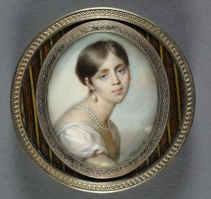 Porträt einer jungen Frau in Weiß, 1805 von Jean Urbain Guerin