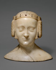 Grabfigur von Marie de France, ca. 1381 (Marmor mit Bleieinlagen) von Jean de Liege