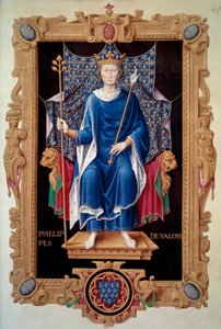 Ganzkörperporträt von König Philipp VI. von Valois (1293-1350) von Jean du Tillet