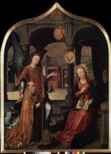 Darstellung der Verkündigung mit dem Stifter Heiliger Wilhelm von Brüssel von Jean the Elder Bellegambe
