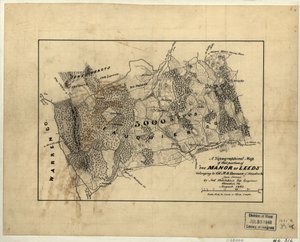 Topographische Karte des Teils von "The Manor of Leeds", der Col. M.G. Harman aus Staunton, Va. gehört von Jedediah Hotchkiss