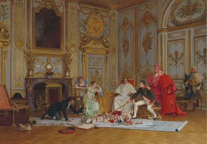 Napoleon plant seine Krönung von Jehan Georges Vibert