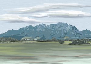 Fernes Bergpanorama von Jenna Alheit