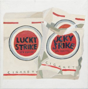 Weiße Lucky Strike Zigarettenpackungen