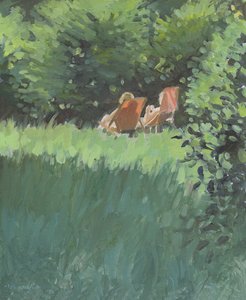 Zwei Damen entspannen sich in der Sonne von Jennifer Wright
