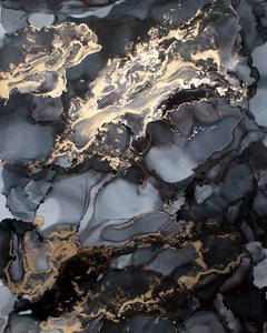 Abstrakter Goldfluss