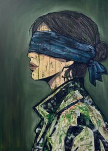 Geheimnisvolle Frau mit Augenbinde von Jenny Nielsen