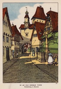 In einer alten deutschen Stadt, Rothenburg, in Bayern