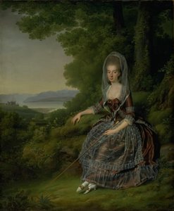 Baroness Matilda Guiguer de Prangins in ihrem Park am Genfersee von Jens Juel