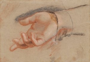 Pastellstudie zu einer ausgestreckten Hand