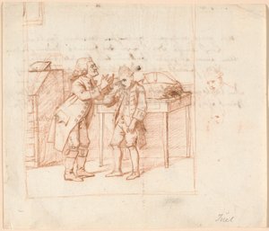 Entwurf zur Illustration von P.A. Heibergs Schauspiel "De Vonner og de Vanner"