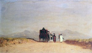 Reisende Rast in der römischen Campagna, ca. 1868