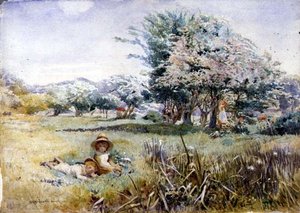 Kinder in einem Obstgarten von Jessie MacGregor