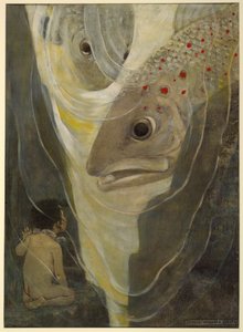 Oh, tu mir nicht weh! rief Tom. Ich will dich nur ansehen; du bist so schön, aus Die Wasserbabys von Charles Kingsley, veröffentlicht 1916