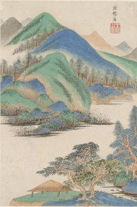 Landschaft im Stil verschiedener alter Meister: Im Stil von Yang Sheng, 1669