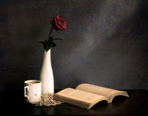 Rosenkaffee Buch Stillleben