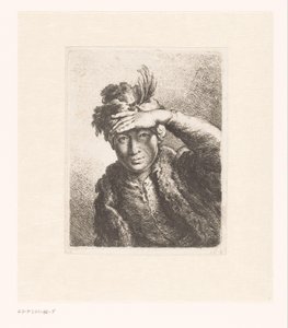 Porträt eines Mannes mit einer gefiederten Barett von Joachim Martin Falbe