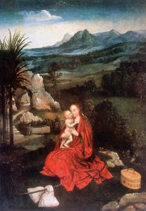 Die Rast auf der Flucht nach Ägypten (Detail), um 1500-1524