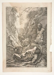 Satyr und Silenos, aus Sculpturae Veteris Admirata von Joachim von Sandrart