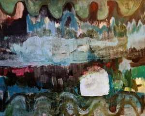 Lebendige abstrakte Landschaft