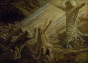 Christus im Reich der Toten. Studie von Joakim Frederik Skovgaard