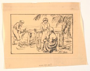 Christus als Zimmermann bei Joseph und Maria