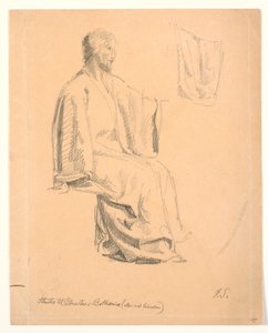 Studie eines sitzenden Christus