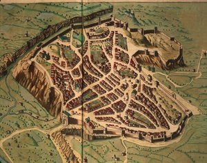 Karte von Acquapendente aus Theatrum civitatum et admirandorum Italiae von Joan Blaeu, Stich von Joan Blaeu