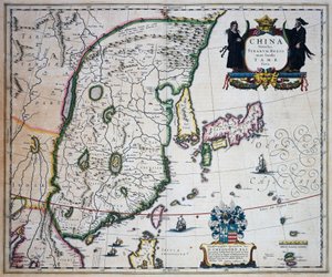 Karte von China, von Joan Blaeu